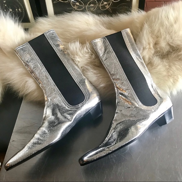 Sigurson Morrison silver boots - Picture 2 of 4